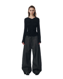Side Pleat Raw Denim Pants (2nd Restock)