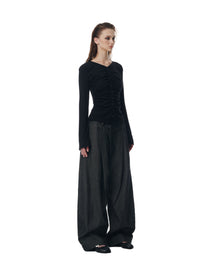 Side Pleat Raw Denim Pants (2nd Restock)