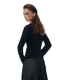 RUCHED CARDIGAN TOP