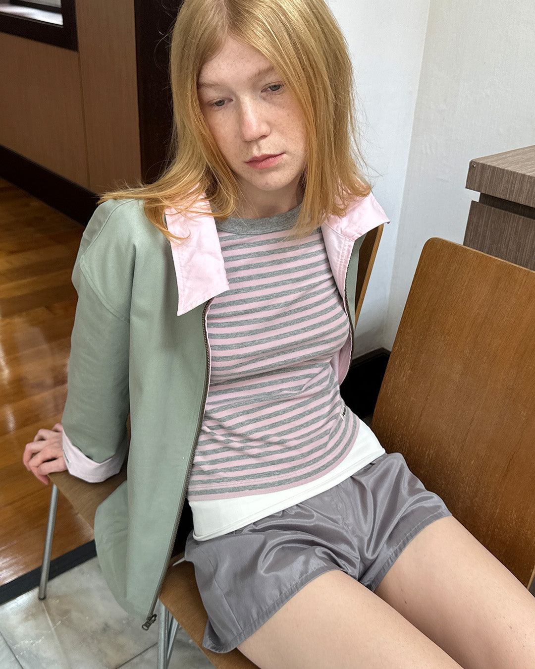 G.C. Reversible Jacket (Pale Pink)