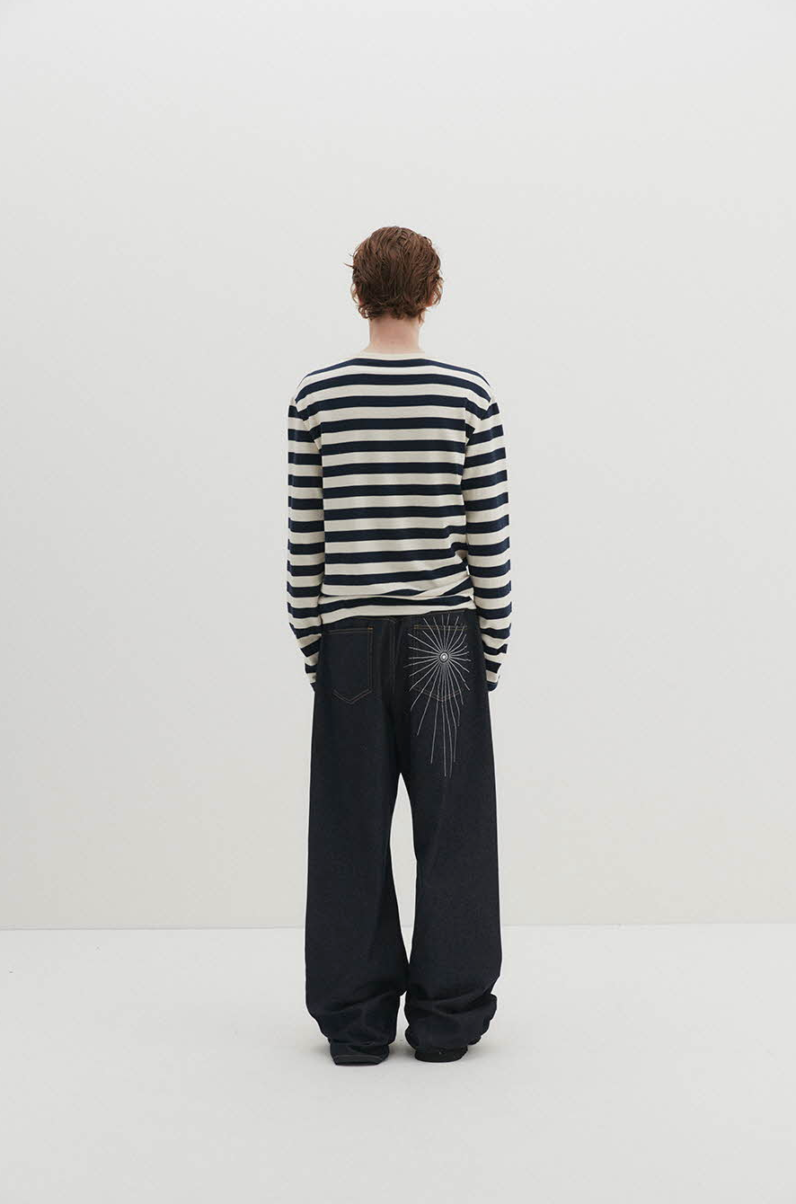 Spider Stitch Indigo Denim Pants