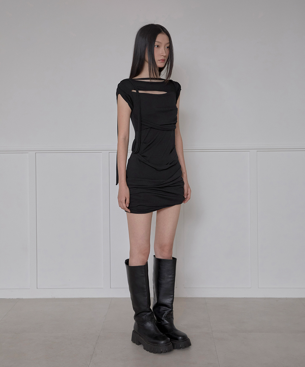 Roll-Up Dress (Black)