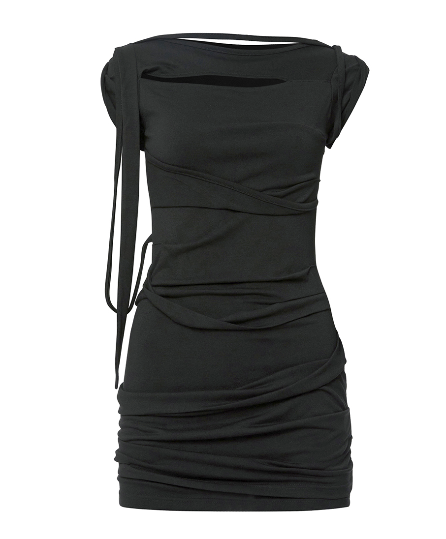 Roll-Up Dress (Black)