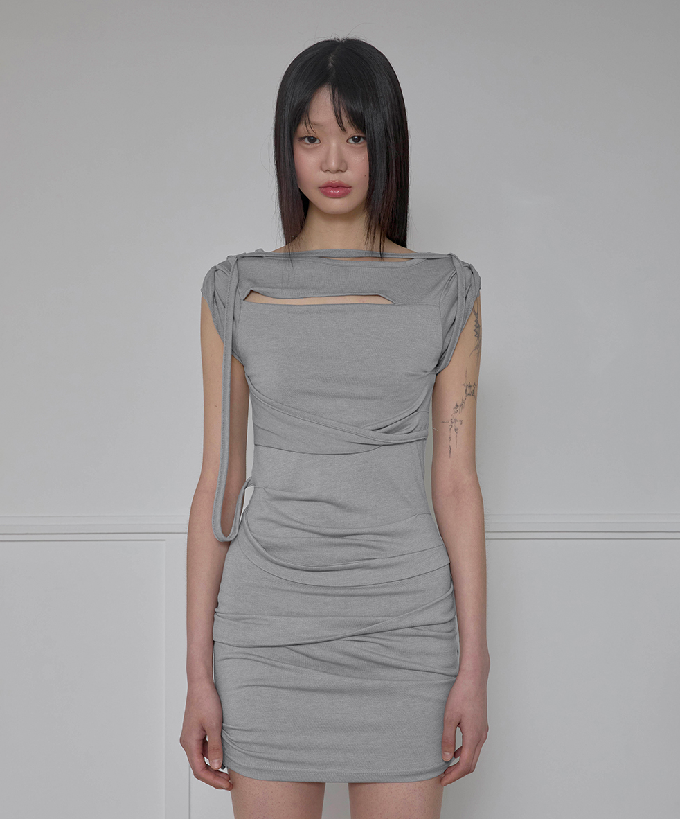 Roll-Up Dress (Gray)