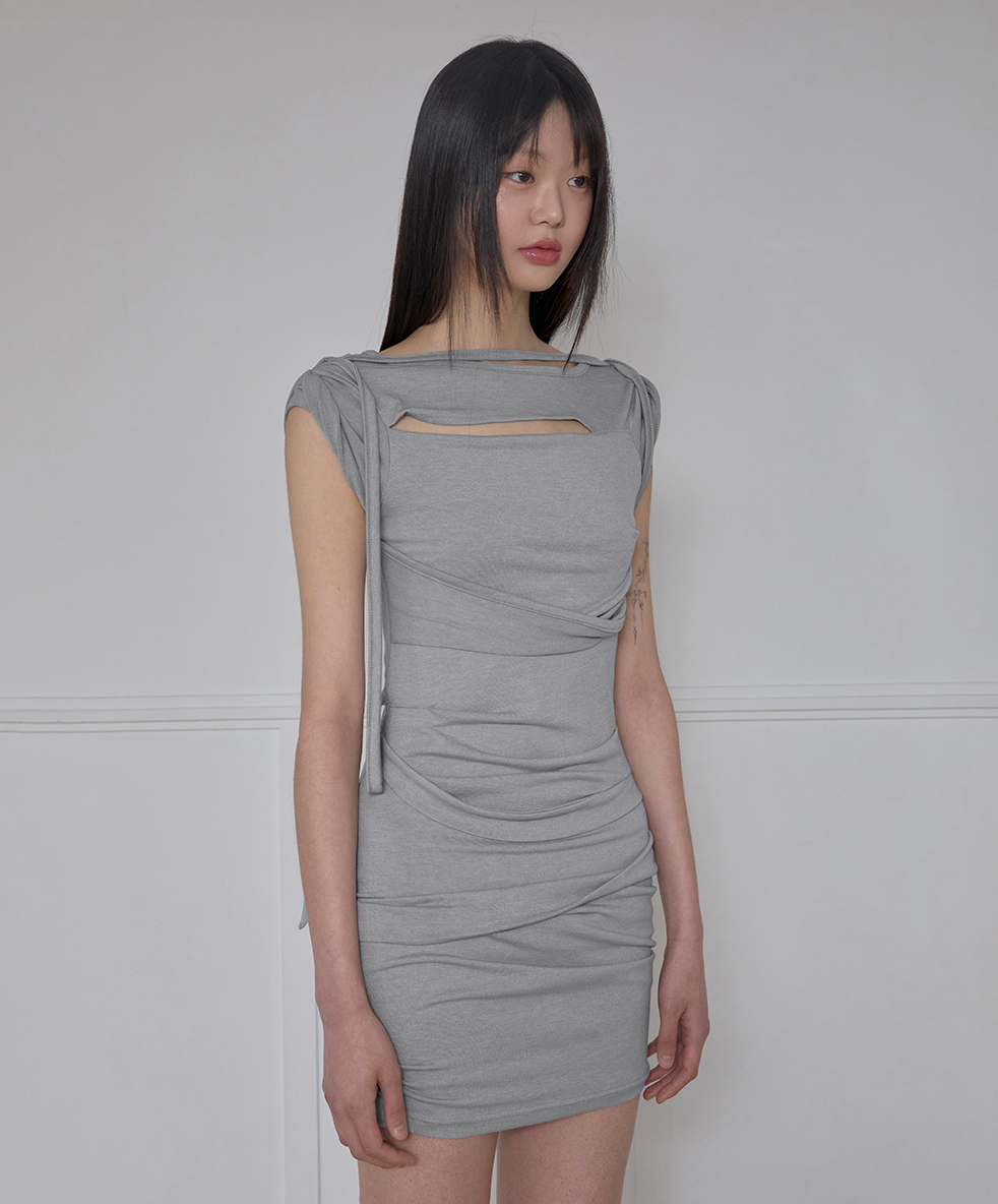 Roll-Up Dress (Gray)