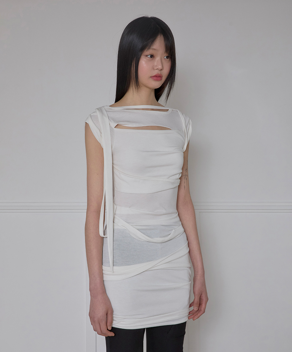 Roll-Up Dress (Cream)