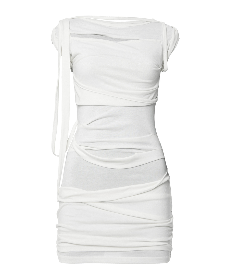 Roll-Up Dress (Cream)
