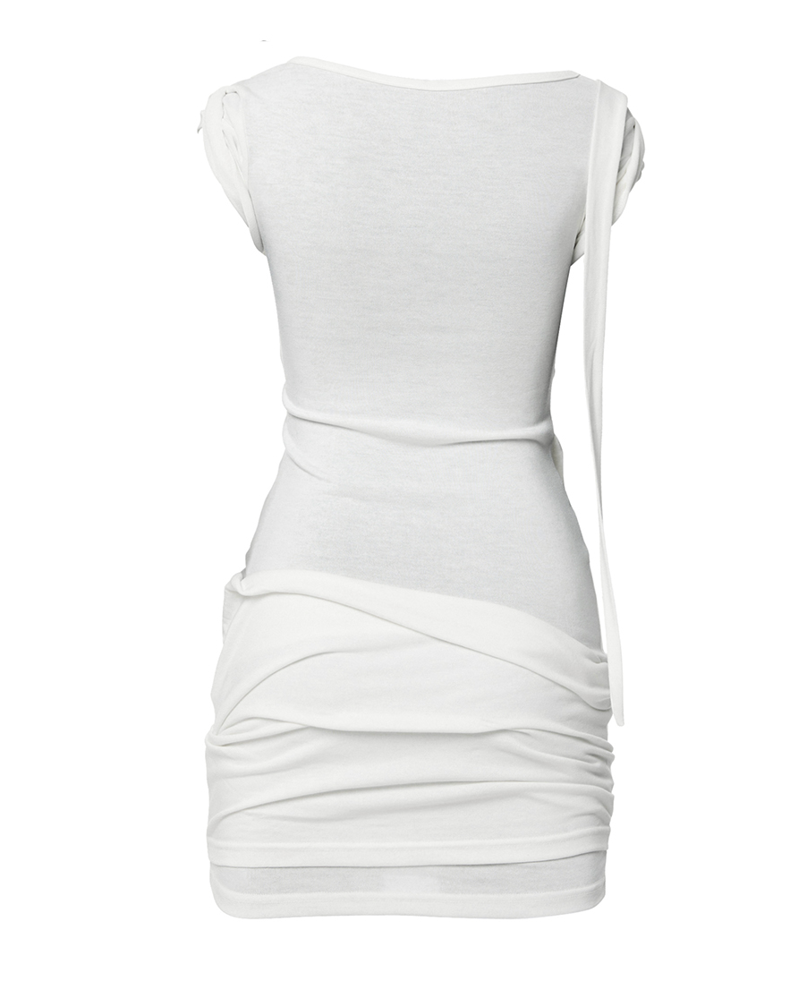 Roll-Up Dress (Cream)