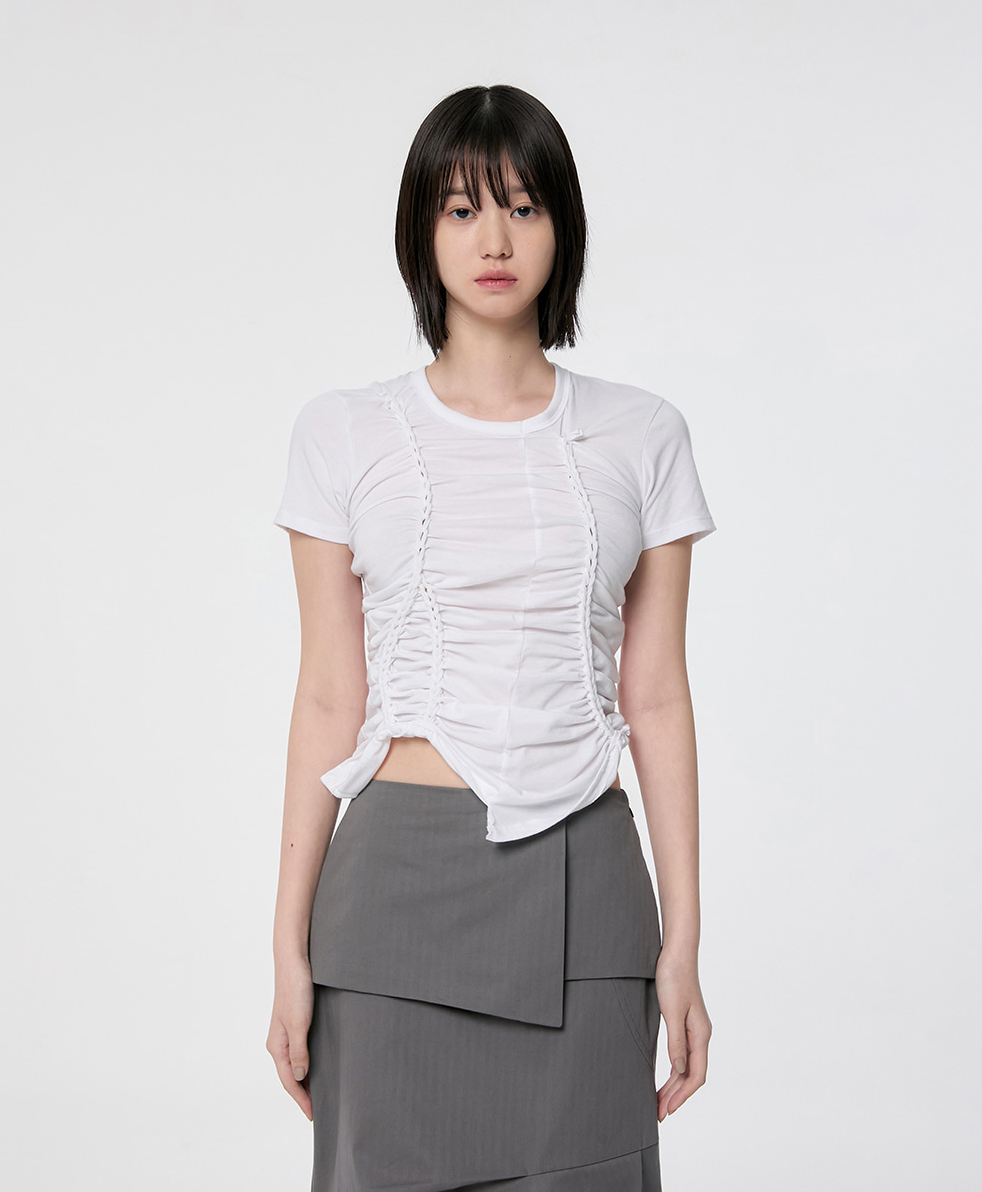 Handmade Twisted T-Shirt (White)