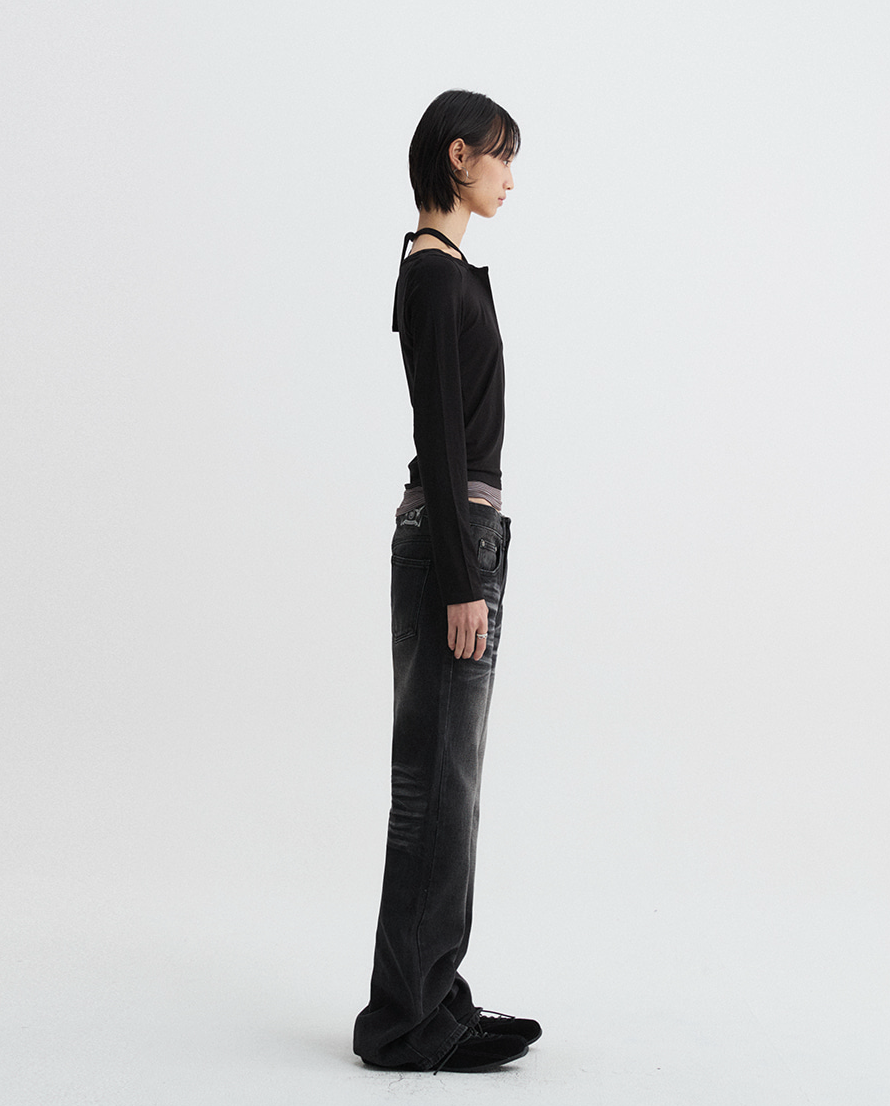 Layered Henley Black (FEMALE)