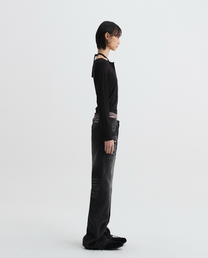 Layered Henley Black (FEMALE)
