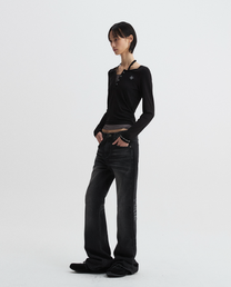 Layered Henley Black (FEMALE)