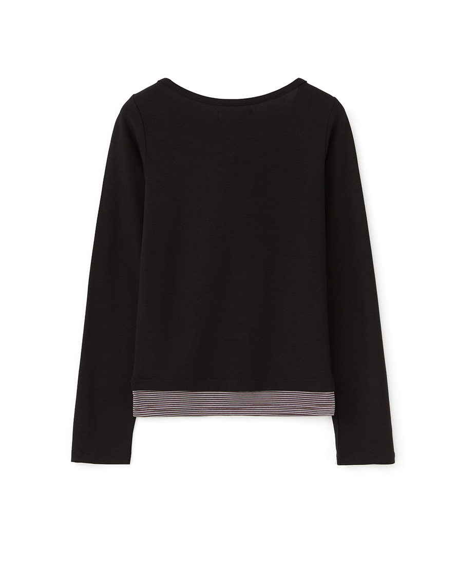 Layered Henley Black (FEMALE)