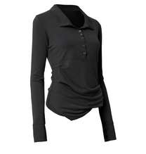 Asymmetrical Draped Hoodie Black