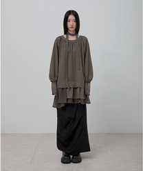 3-Layered Scarf Long Sleeve (Brown)