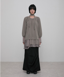 3-Layered Scarf Long Sleeve (Brown)