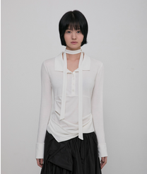 Asymmetrical Draped Hoodie (Ivory)
