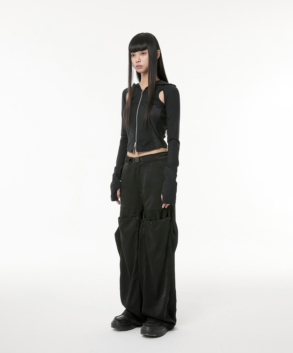 Division Cut-Out Hooded Zip-Up