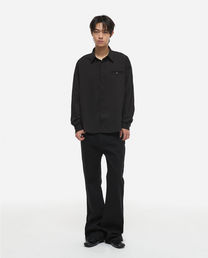 Slavic Striped Shirt Black
