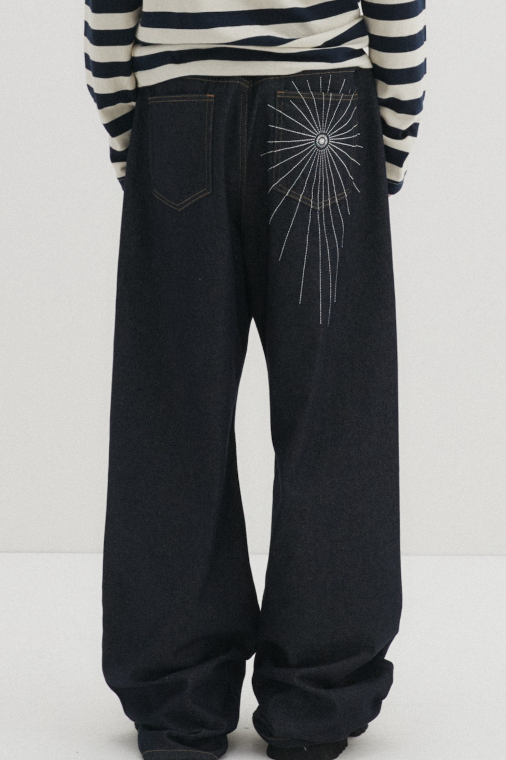 Spider Stitch Indigo Denim Pants