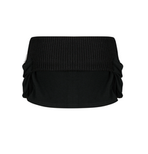 Knit Micro Skirt Black