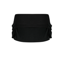 Knit Micro Skirt Black