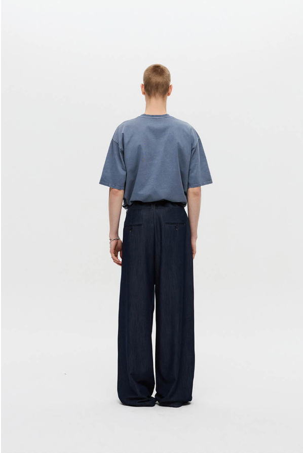 Belted Drape Slacks (Black)