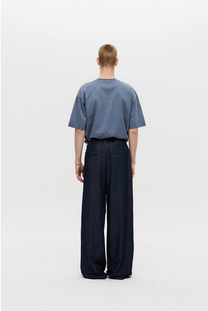 Belted Drape Slacks (Black)