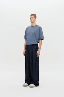 Belted Drape Slacks (Black)
