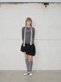 Asymmetry Embroidery Skirt