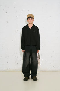 Eyelet Cardigan (Black)