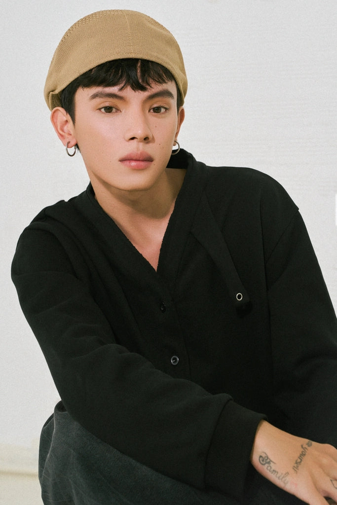 Eyelet Cardigan (Black)