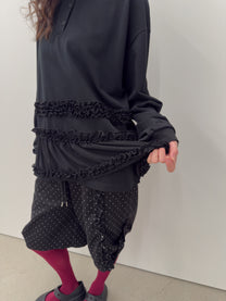 Frilled Hem Collar Top