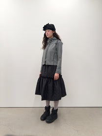 Ruffle Stitch Hoodie Jacket