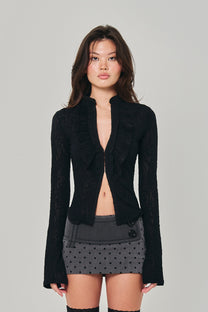 VIOLA LACE TOP BLACK