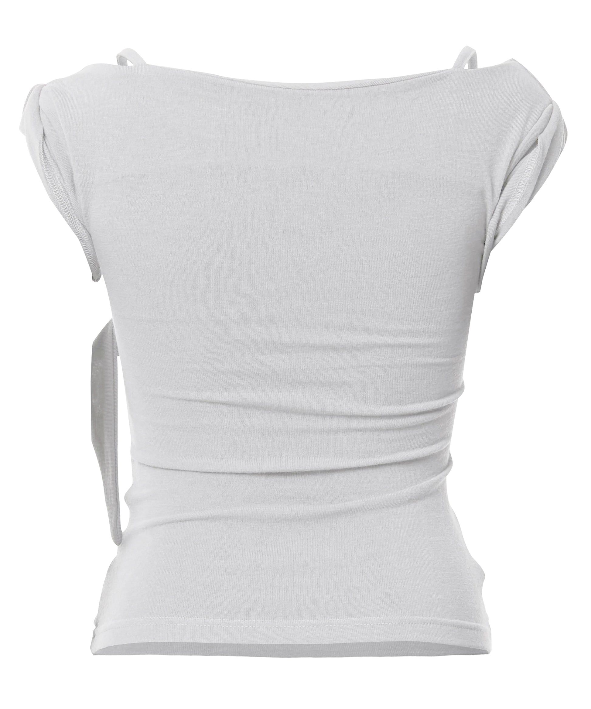 Layered Bustier T-Shirt (Cloud White)