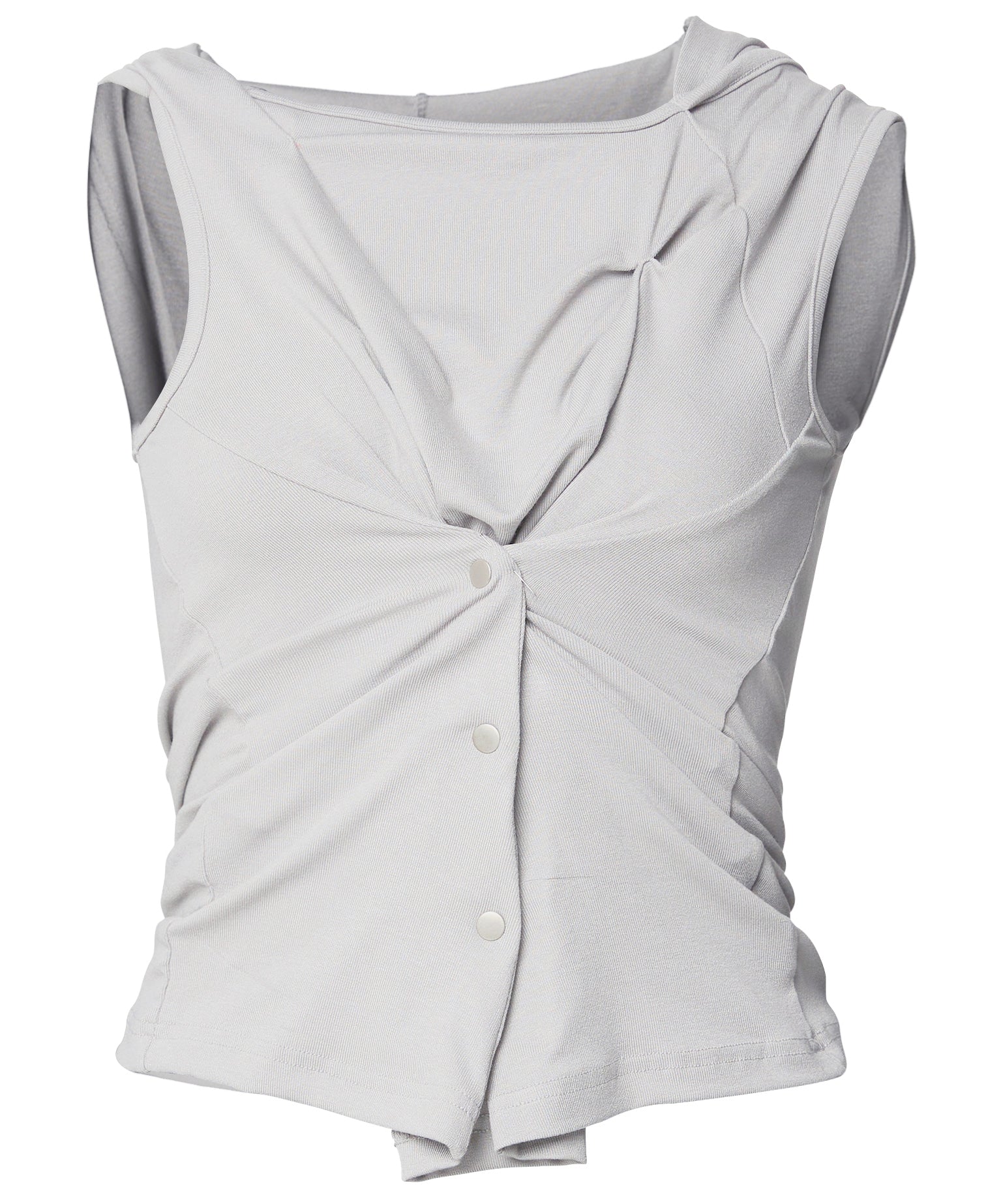 Asymmetric Snap Hoodie
