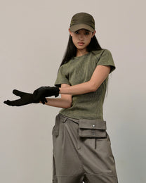 B Washed Tee (Army Green)
