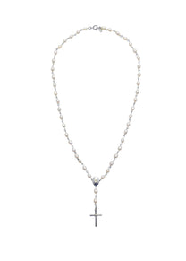 Pearl Link Cross Necklace