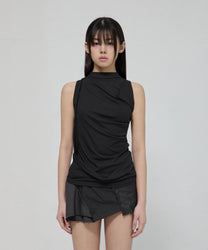 Draped Sleeveless Top