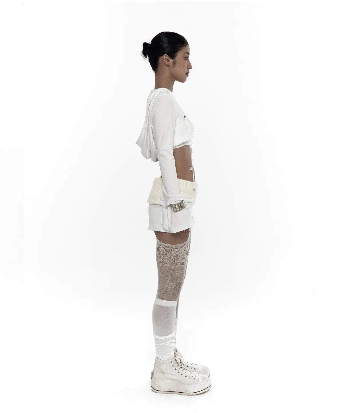 Knit Micro Skirt Ivory