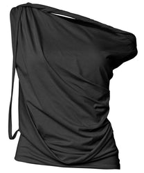 Braided Drape One-Shoulder Top