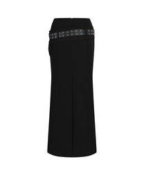 Pocket Belt Long Skirt (Black)