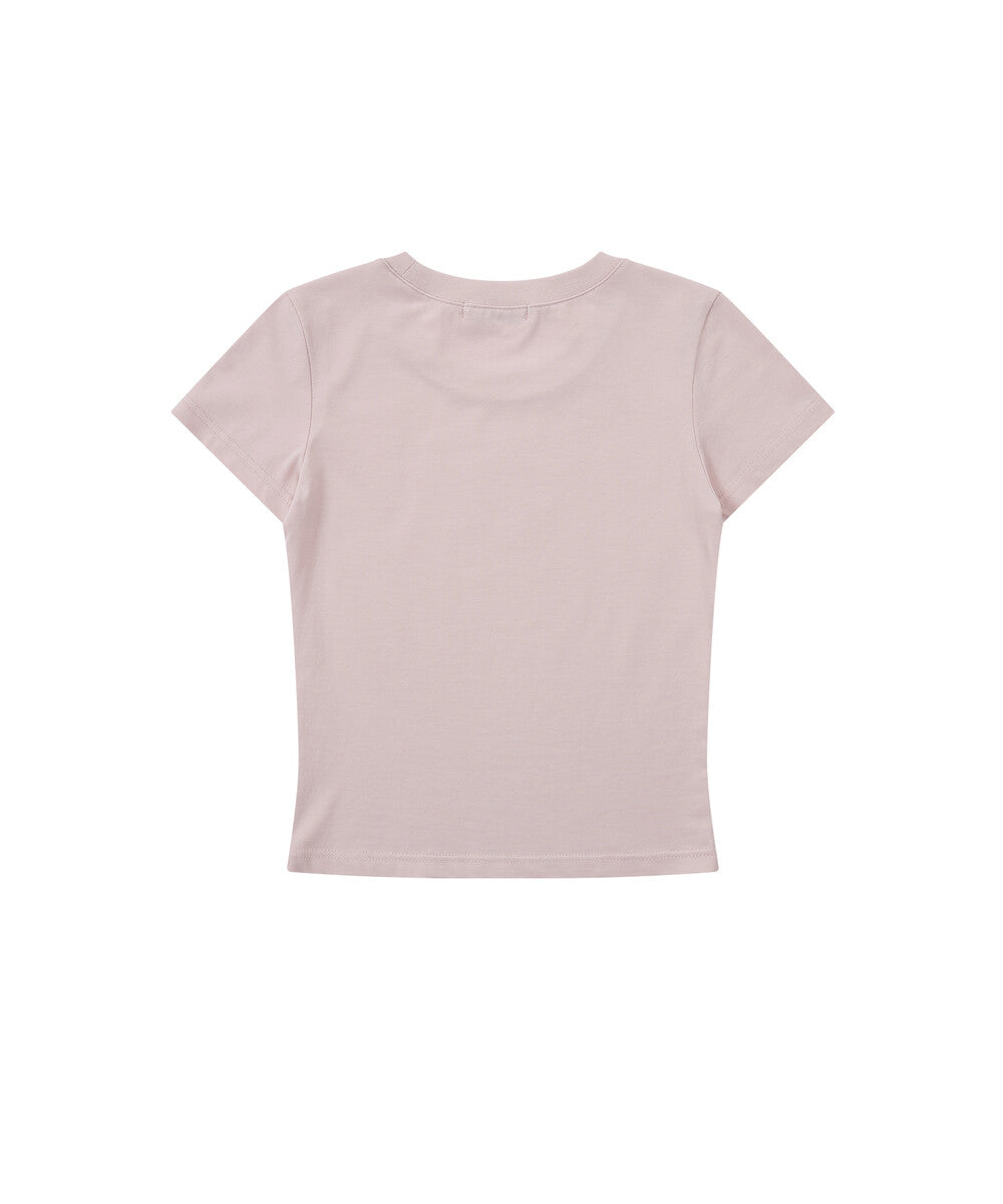Flower Heart Baby Tee (Pink)