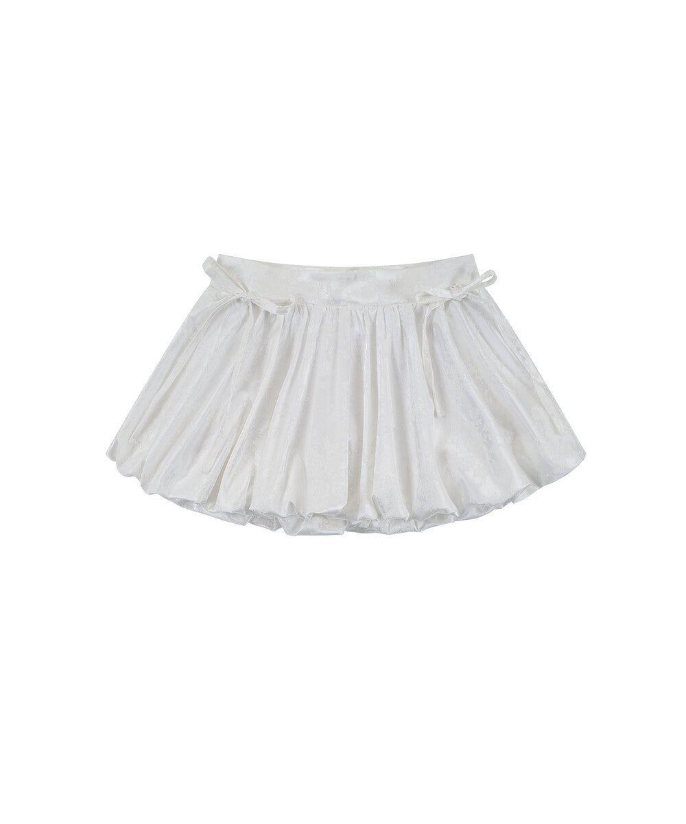 Fairy Ribbon Bubble Skirt (White)