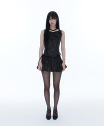 Fairy Ribbon Bubble Skirt (Black)