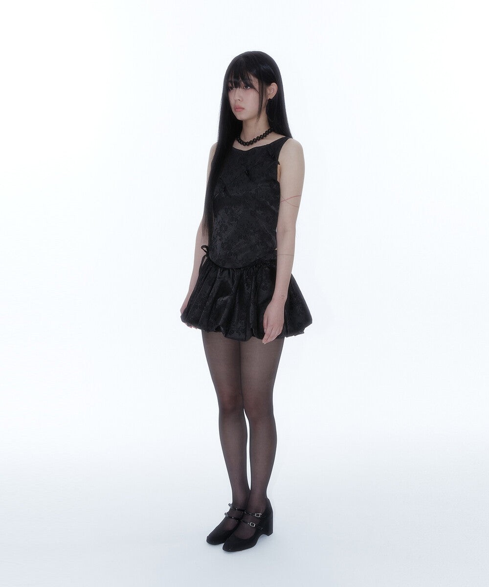 Fairy Ribbon Bubble Skirt (Black)