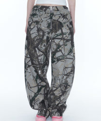 Belt Rivet Oval Pants (Camo)