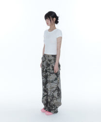 Belt Rivet Oval Pants (Camo)
