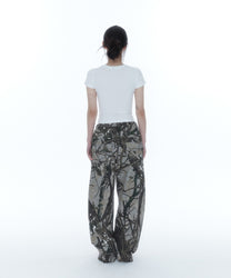 Belt Rivet Oval Pants (Camo)